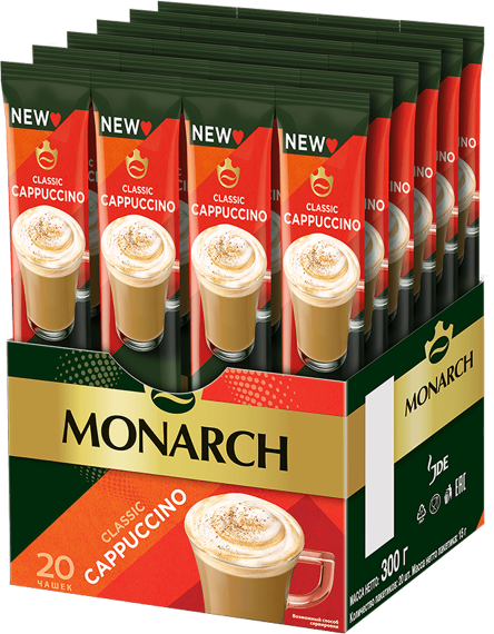 Monarch «Капучино Классик» 3в1, в пакетиках - 1